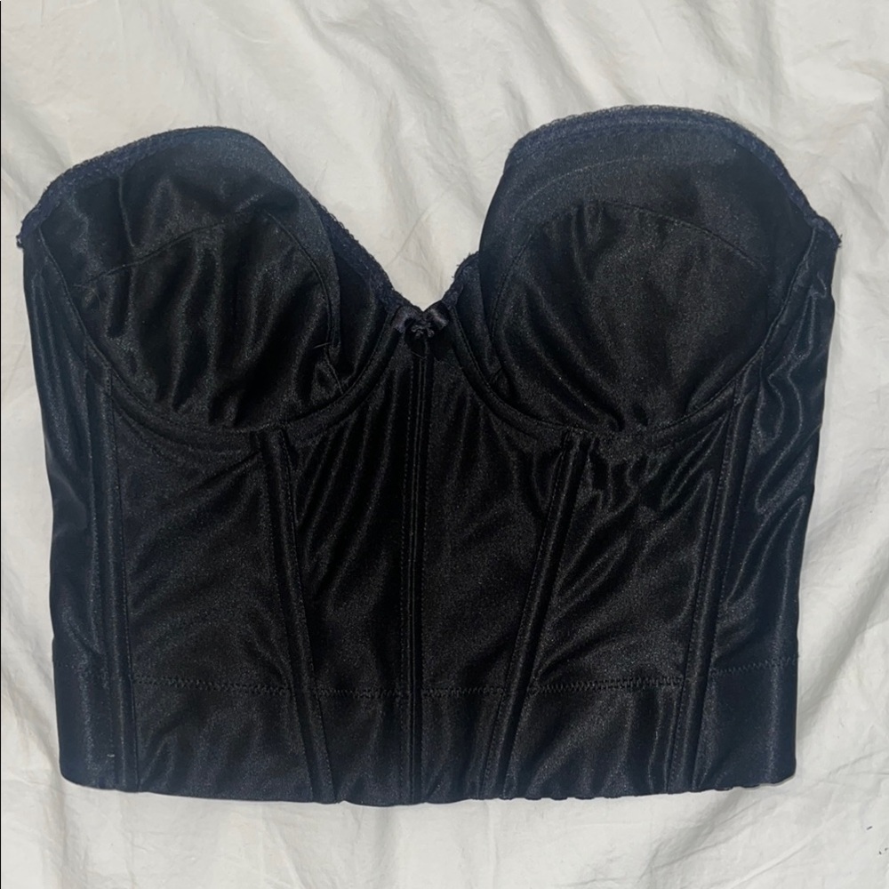 Delicates Black Strapless Bra Corset